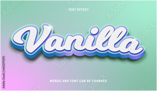 Vanilla text effect editable eps cc (ID: 661297895)