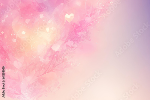 Pink background with abstract elements. AI