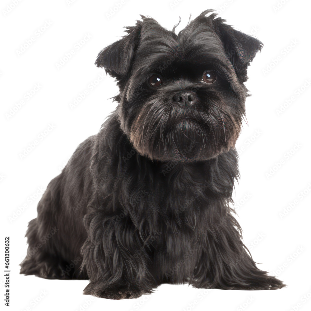 Affenpinscher dog isolated on transparent background,transparency 