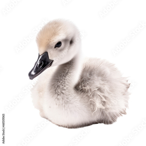 Fototapeta Naklejka Na Ścianę i Meble -  Baby swan isolated on transparent background,transparency 
