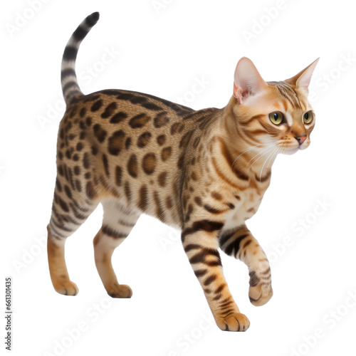 bengal cat isolated on transparent background,Transparency 