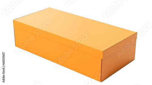 Orange parcel box isolated on transparent background,Transparency 