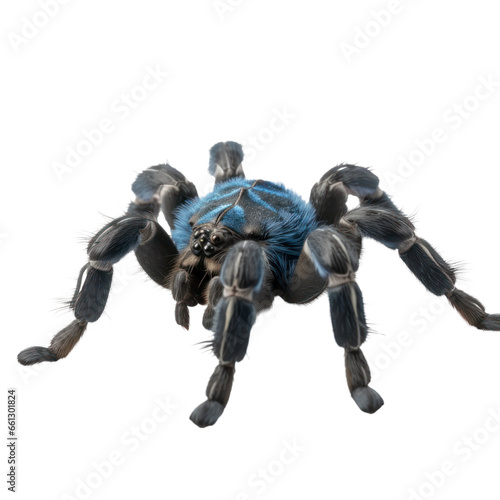 Blue tarantul spider isolated on transparent background,Transparency 