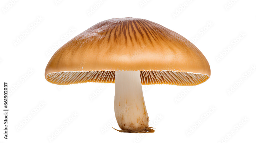 Mushroom vegetable. Front view. Isolated on Transparent background. Mushroom vegetable. Front view. Isolated on Transparent background.