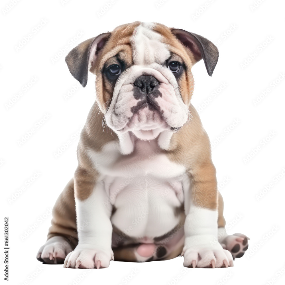 bulldog,cute dog isolated on transparent background 