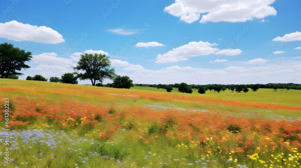 Visualize a sprawling meadow in full bloom. 