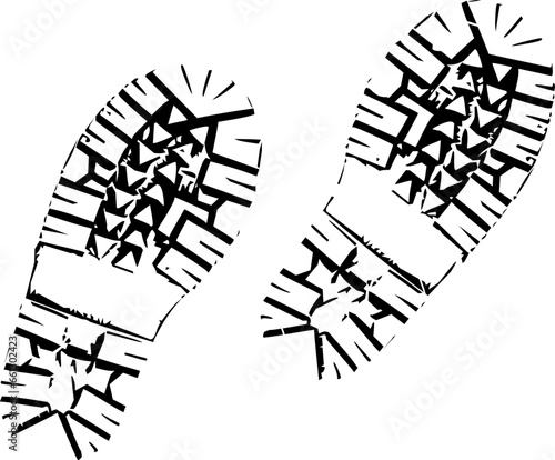 Vektor Schuhprofil - Spur Wanderschuhe