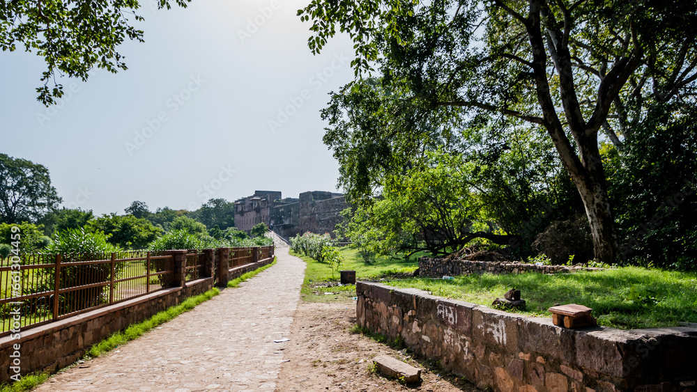 Sawai Madhopur, Rajasthan - Ranthambore Fort stands atop a hill and has played a vital role in the history of Rajasthan