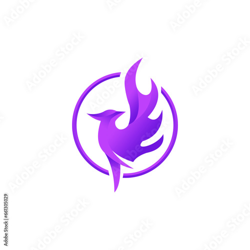 Phoenix logo- creative logo of mythological bird Fenix