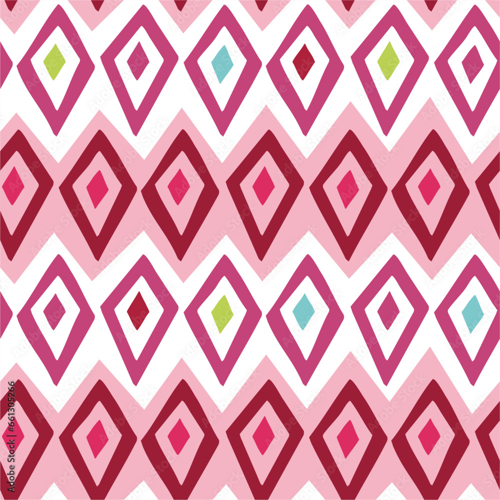 Seamless pattern with hand drawn rhombuses. Seamless pattern with hand drawn rhombuses.