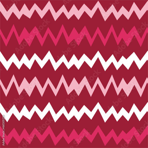 Seamless pattern with hand drawn irregular zigzag lines.