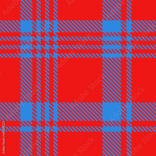 Seamless Red Blue Tartan Plaid Pattern. Check fabric texture for flannel skirt, shirt, blanket 
