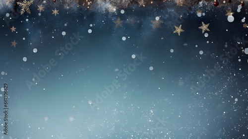 Blue theme new year and christmas post with copy and text speace   Genenrativr AI