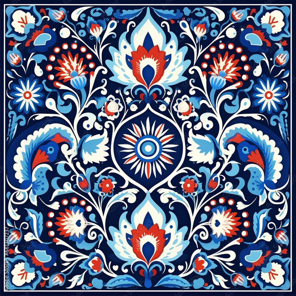 Fototapeta premium Set of beautiful oriental pattern elements.
