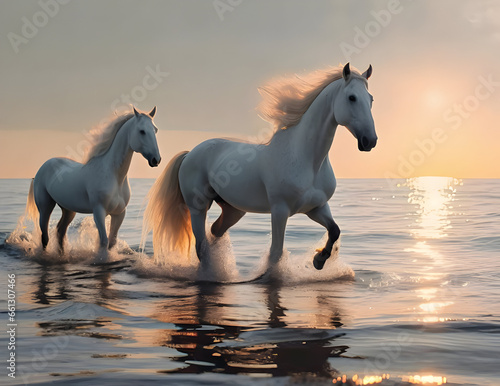 horse on the beach