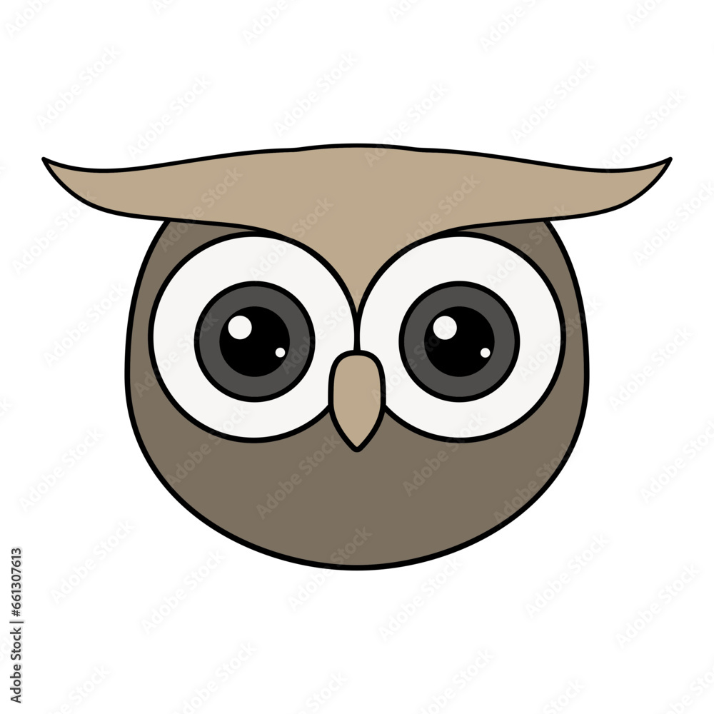 Cute Exotic Animals Head _ Owl