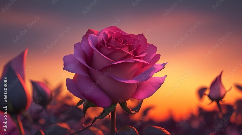 Closeup beautiful rose flower