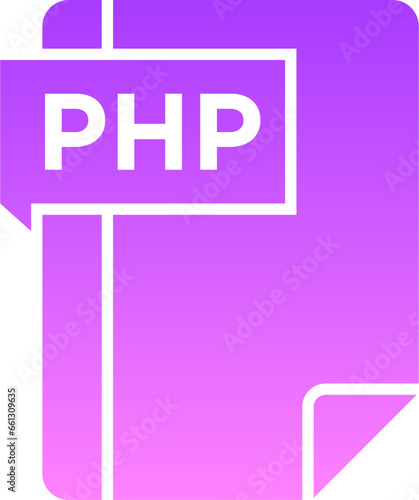 PHP Glyph Gradient Icon pictogram symbol visual illustration