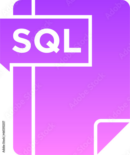 SQL Glyph Gradient Icon pictogram symbol visual illustration