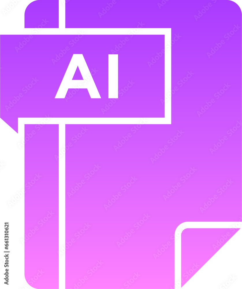 AI Glyph Gradient Icon pictogram symbol visual illustration AI Glyph Gradient Icon pictogram symbol visual illustration
