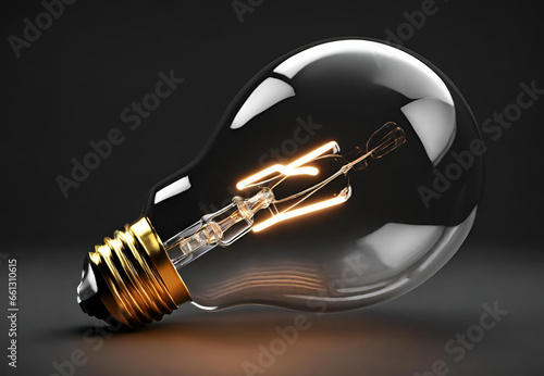 light bulb isolated on black, light bulb on black, light bulb on black background