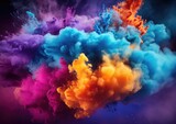 Explosion de polvos de colores