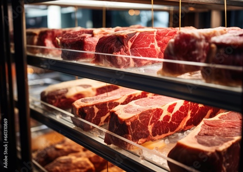 Fotografia Carne expuesta en un restaurante