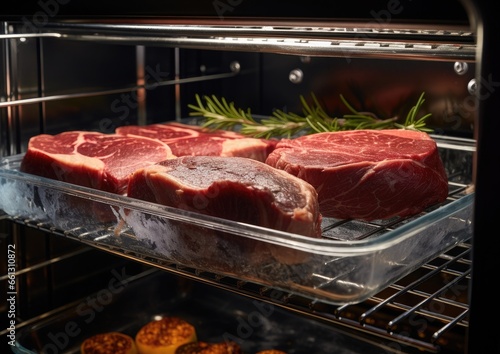 Fototapeta Carne expuesta en un restaurante