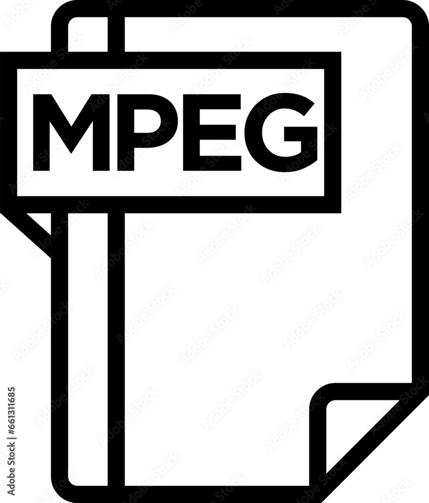 MPEG Icon symbols pictograms design elements visual representations MPEG Icon symbols pictograms design elements visual representations