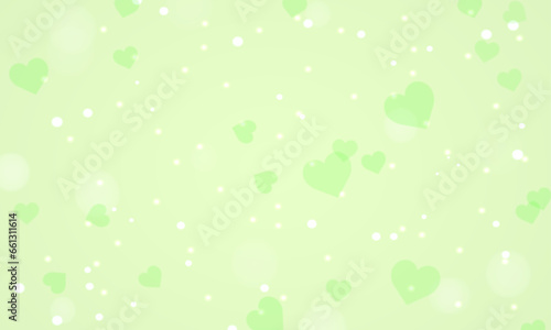 Vector green blurred valentine's day with bokeh background