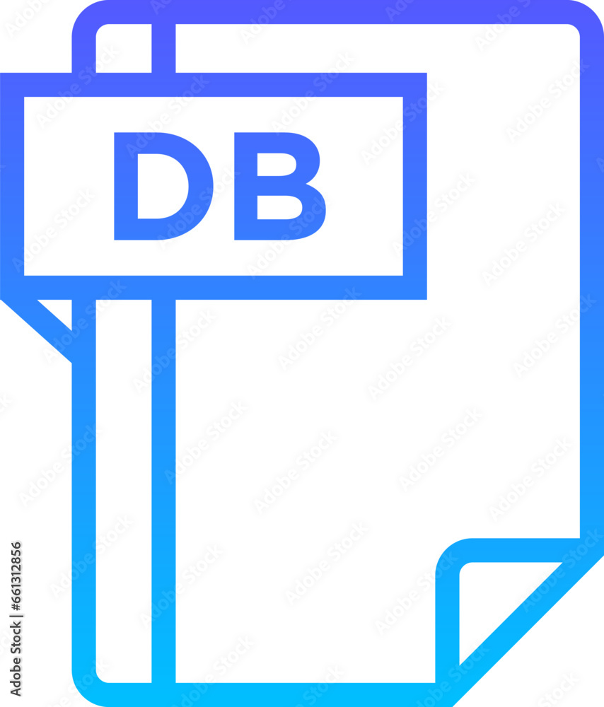 DB Line Gradient Icon pictogram symbol visual illustration DB Line Gradient Icon pictogram symbol visual illustration