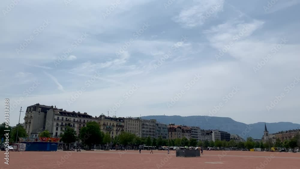 Video of the city of Geneva, Switzerland on a bright sunny day Video of the city of Geneva, Switzerland on a bright sunny day