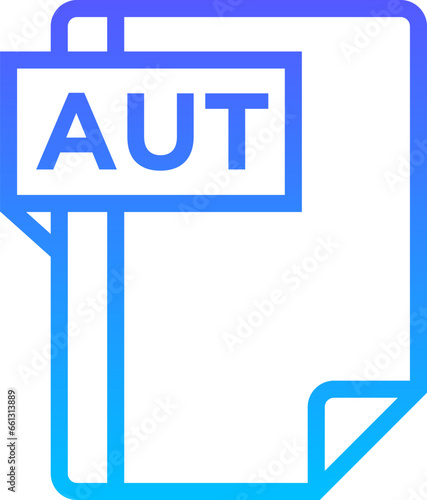 AUT Line Gradient Icon pictogram symbol visual illustration