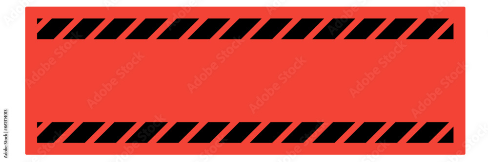 Obraz premium red blank banner with construction line 