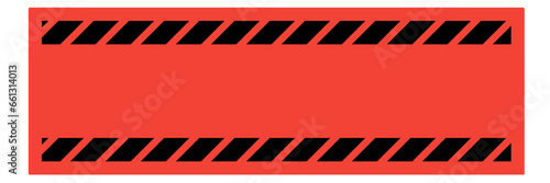 red blank banner with construction line 