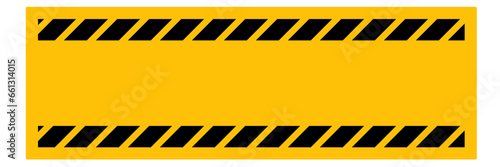 yellow blank banner with construction line 