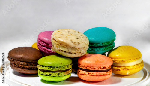 colorful delicious macarons