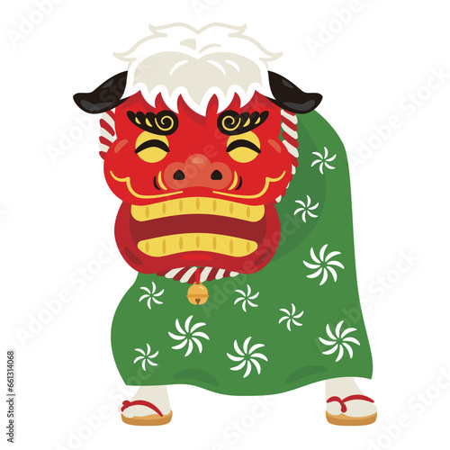 笑顔の獅子舞