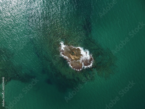 Atlit beach in Israel drone footage photo
