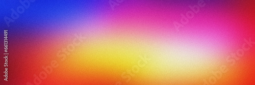 yellow pink blue red , color gradient rough abstract background shine bright light and glow template empty space , grainy noise grungy texture
