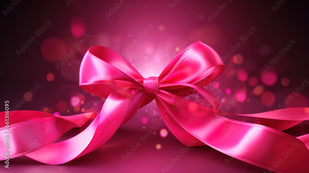 Breast cancer awareness ribbon background. generative ai Breast cancer awareness ribbon background. generative ai