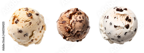 Wallpaper Mural Chocolate Chip Cookie cream ice cream scoop isolated background Torontodigital.ca