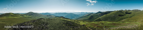 Beautiful panorama view of high altitude mountai landscape in China