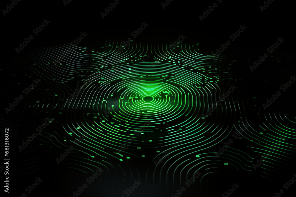 simplicity of biometric fingerprint recognition by featuring an abstract fingerprint transitioning into a secure green checkmark. Photo simplicity of biometric fingerprint recognition by featuring an abstract fingerprint transitioning into a secure green checkmark. Photo