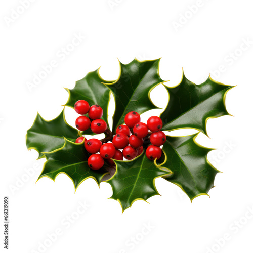 Canvas Print Holly and ivy object isolated png.