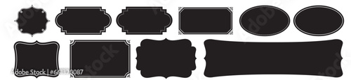 vintage frames labels set collection vector editable illustration
