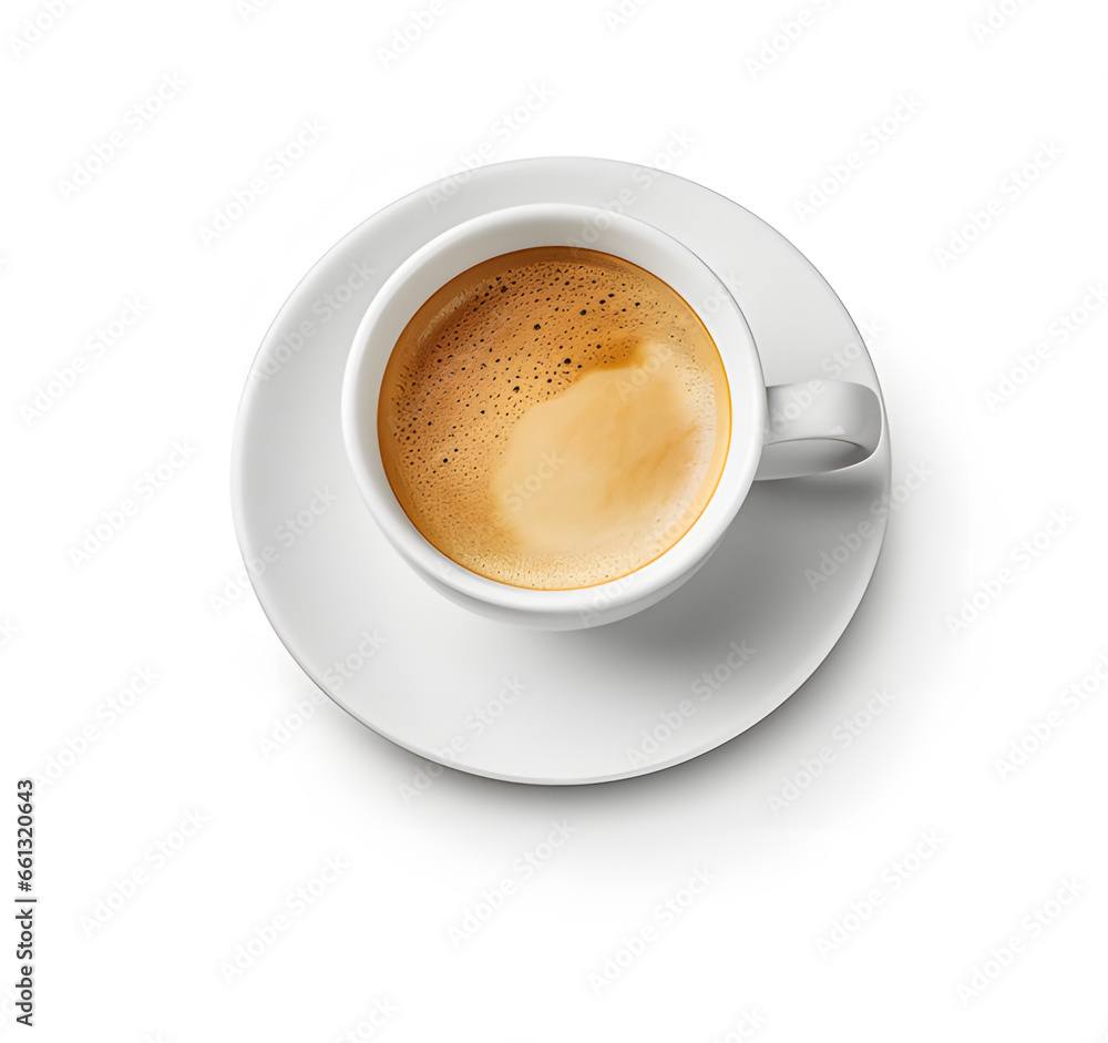 Naklejka premium cup of coffee in white background ai generative