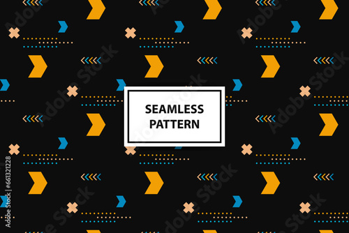 Black Geometric seamless pattern. Abstract geometric graphic design pattern. simple Seamless geometric pattern.