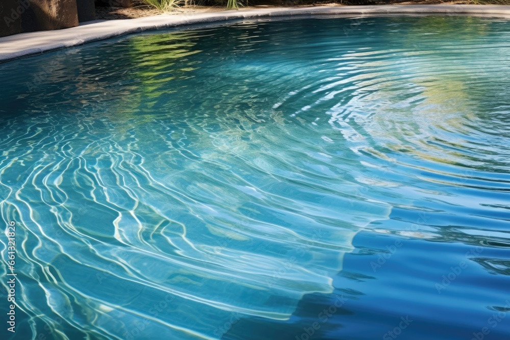 jet-injected water stream creating ripples in a calm pool