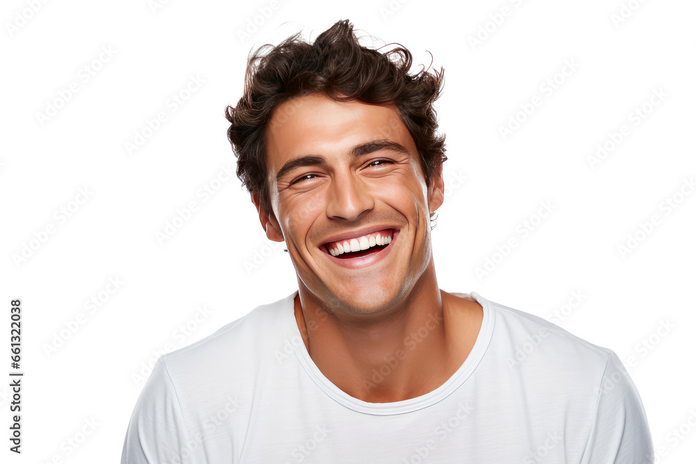 Studio portrait of a handsome young white Americana man with a beautiful smile isolated on transparent png background. Studio portrait of a handsome young white Americana man with a beautiful smile isolated on transparent png background.